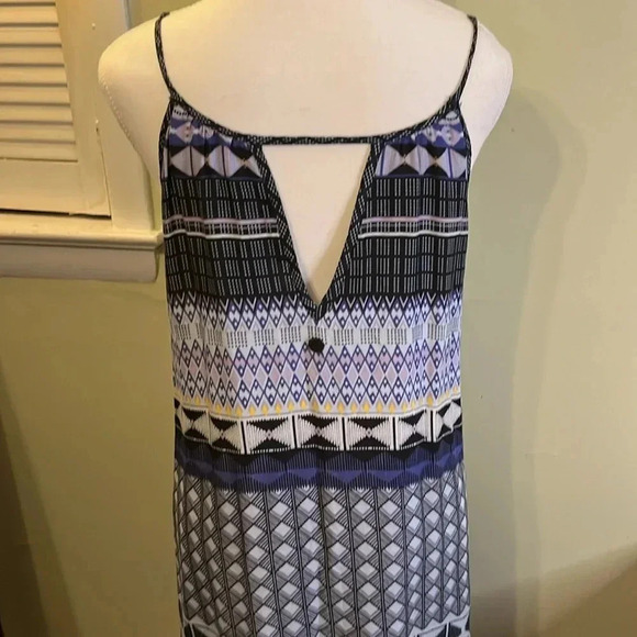 Prana Nari Halter Keyhole Sleeveless Hi Lo Midi Dress in Mist - Picture 5 of 17